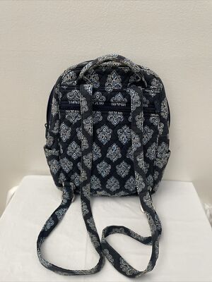 Vera Bradley Floral Pattern Navy Blue Backpack (15”x12”) | eBay display picture 3