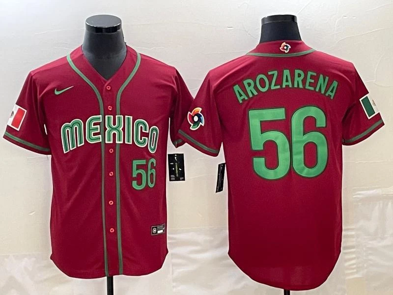 Randy Arozarena Mexico 2023 World Baseball Classic Jersey Red