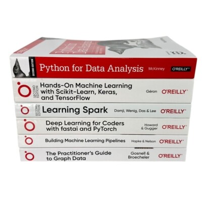 OREILLY Learning Book Lot of 6 AI Data Machine Learning Coding