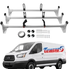 3 Bar Ladder Roof Racks For 2015-2024 Ford Transit 150 250 350 Cargo Van 750 LBS