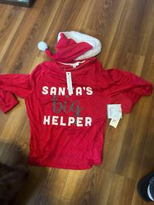 Santa's BIG Helper shirt and cap XL Roudelain