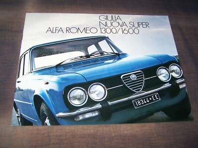 TOPRARITÄT Schöner Prestige Prospekt Alfa Romeo Nuova Giulia Super von 1974 !!!