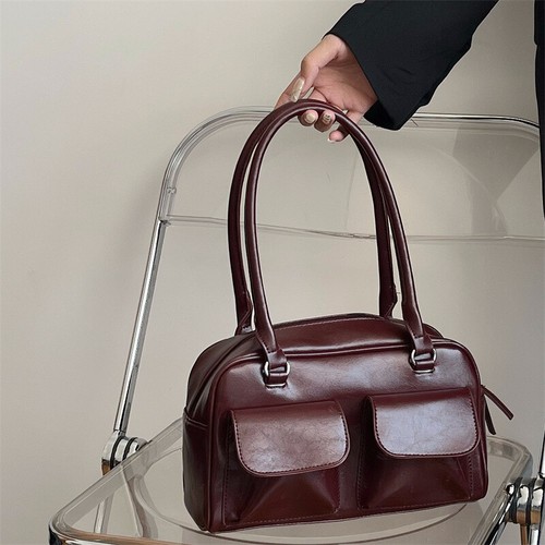Mujeres Bolso de Hombro Multi Bolsillos Retro Bolso de Mano Imitación Cuero Bolso sin asas Cartera - Imagen 17 de 29