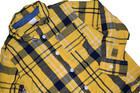 K8 !WOW! OLD NAVY 4T Boys Yellow Cotton Plaid button Up Long Sleeve Shirt — photo 1