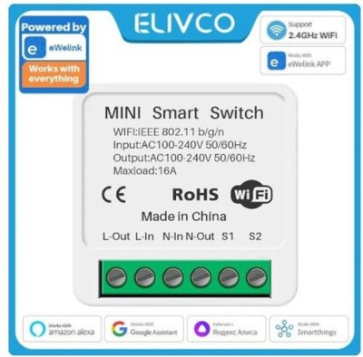 Sonoff eWelink WiFi Wireless Switch Modul Schalter Relais 16AAlexa IoBroker Wlan