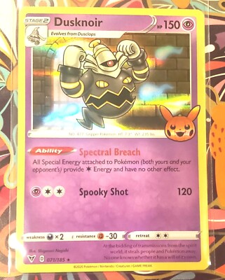 Dusknoir 071/185 Halloween 2023 Trick or Trade Holo Rare Pokemon