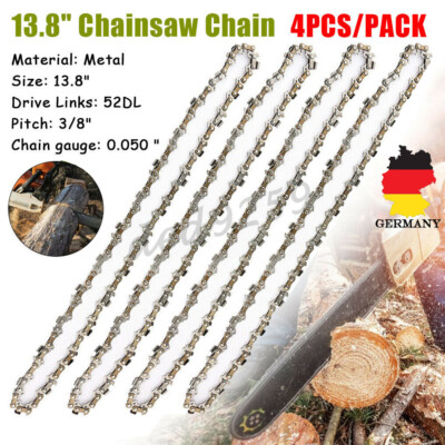 Sägekette Für GRIZZLY BKS 35-38cc Motorsäge – 35 Cm Schwert, 3/8 1,3 Mm, 50 Treibglieder