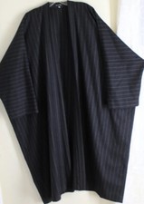 Eskandar Sz 1 Art Exquisite Wool Cashmere Kimono 47”l Draping Jacket Coat