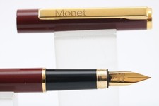 Vintage Reform MONET lackiert burgundischer feiner Füllfederhalter, GT