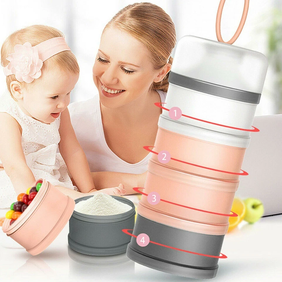 New 4 Layers Baby Formula Dispenser Travel Milk Powder Storage Box Food Containe - Image 4 of 4