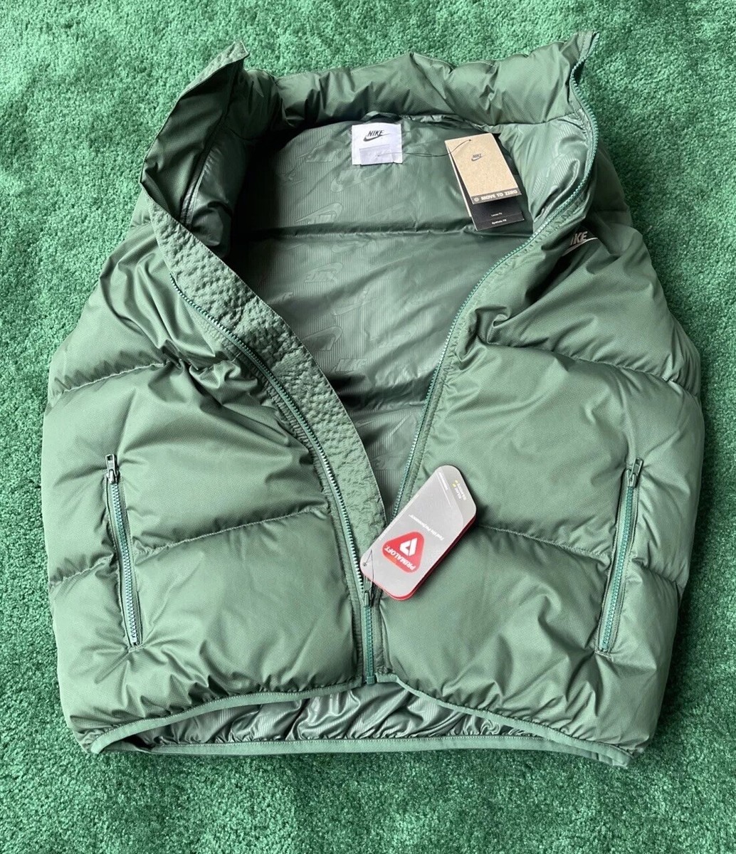 Mens Nike Sportswear Club PrimaLoft Green Winter Puffer Vest Mens Nike Sportswear Club PrimaLoft Green Winter Puffer Vest
