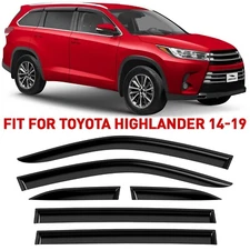 Rain Guards Vent Visors Shade for 2014-2019 Toyota Highlander SHATTERPROOF