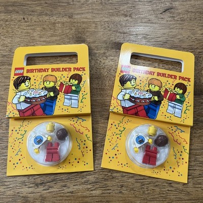 Lego Birthday Builder Pack Minifigures Official License Card 2010 2 Pcs.