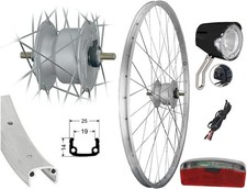 28 Zoll Vorderrad Nabendynamo 19-622 Felgenbremse 6v 3 Watt  Scheinwerfer SET