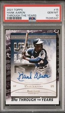 Hank Aaron 2021 Topps Through the Years 755 Home Runs