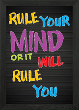 Rule Your mind Gerahmtes Wandbild Poster Leinwanddruck Bild