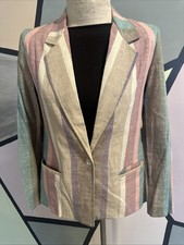 Retro vintage blazer Jacket Pastel Striped Business Suit Vintage top 10 Unique