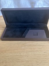 Dunhill Brown Sponge Filled Pen Presentation Box 8x3&rdquo; With Card Felt Lined