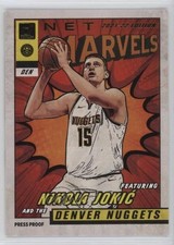 2021 Donruss Net Marvels Press Proof Gold Foil Black Text Nikola Jokic #12 01nw