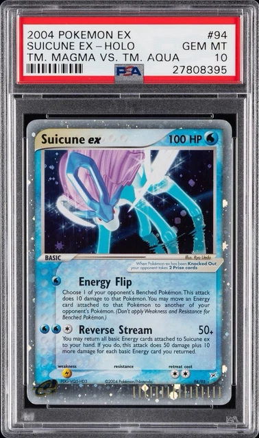 Pokémon TCG Suicune EX Holo Mint EX Team Magma vs Team Aqua #94/95 PSA 10