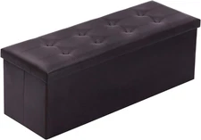 43 Inches Folding Storage Ottoman Bench, Ottoman for Bedroom Living Room and Hal
