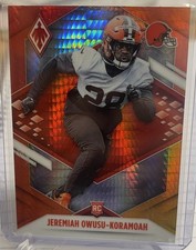 2021 Jeremiah Owusu-Koramoah Panini Phoenix Fire Burst Prizm Rookie BROWNS #166