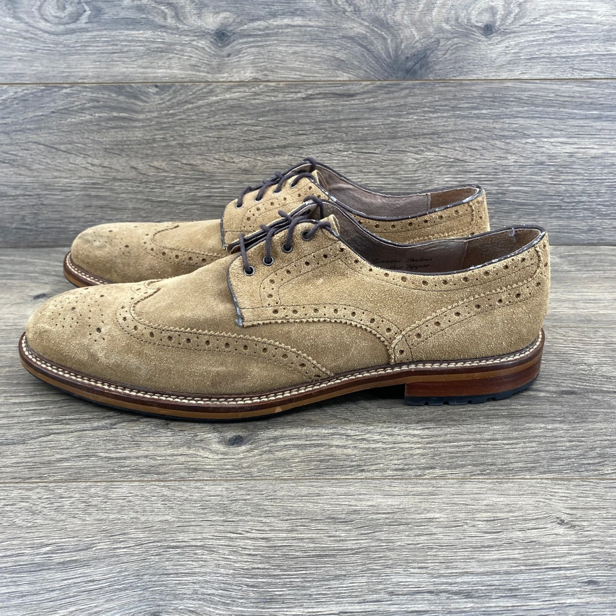 Joseph Abboud Men\'s Gray Suede Wingtip Oxford Dress Shoes Size 13 Brogue Joseph Abboud Oxford Suede Dress Shoes for Men for sale | eBay main image 3