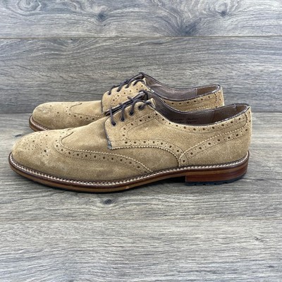 Joseph Abboud Frederick Tan Suede Wingtip Oxford Dress Shoes Mens 11 500373