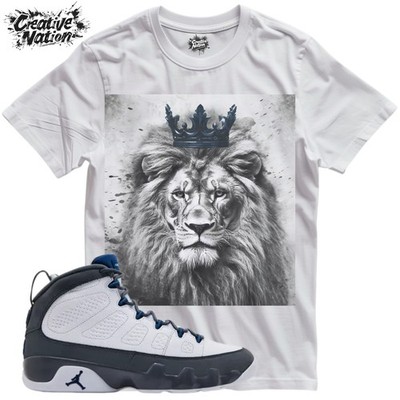 Shirt To Match 9 Flint Grey French Blue Unisex Tee Sneaker Shirt Lion Shirt
