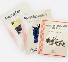 Halloween Piano Sheet Music Lot 3 Late Elementary Ghosts Trick or Treat