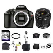 Canon EOS Rebel T3 SLR Digital Camera w/18-55mm Lens 32GB Full Kit