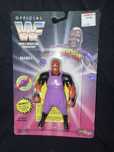 WWF Justoys Bendems Series 2 Mabel Wrestling Figur...