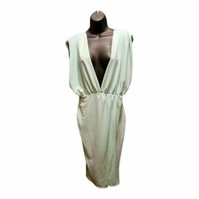 PrettyLittleThing Women’s Blue Plunge Dress Size 8 JC539