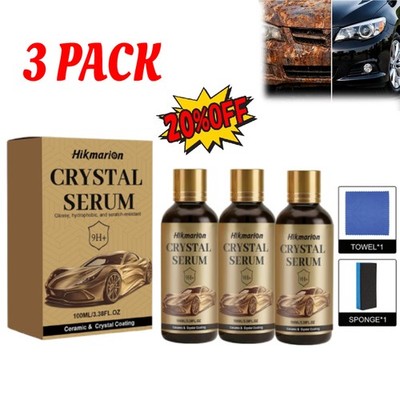 3X Crystal Serum Advanced GrapheneCeramic Coating forCars,9H GrapheneCoating