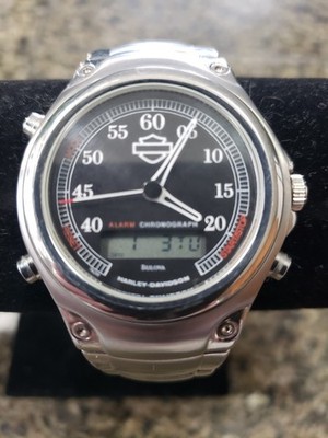 Harley-Davidson Bulova Alarm Chronograph Watch Japan Movement Hong