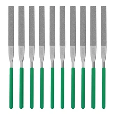10PCS Diamond Files Flat Set,Precision Needle File Set,Super Hard Black Nicke...