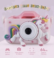 Vivitar Kidzcam Unicorn Camera for Girls 8MP Pink Brand New 2  Screen