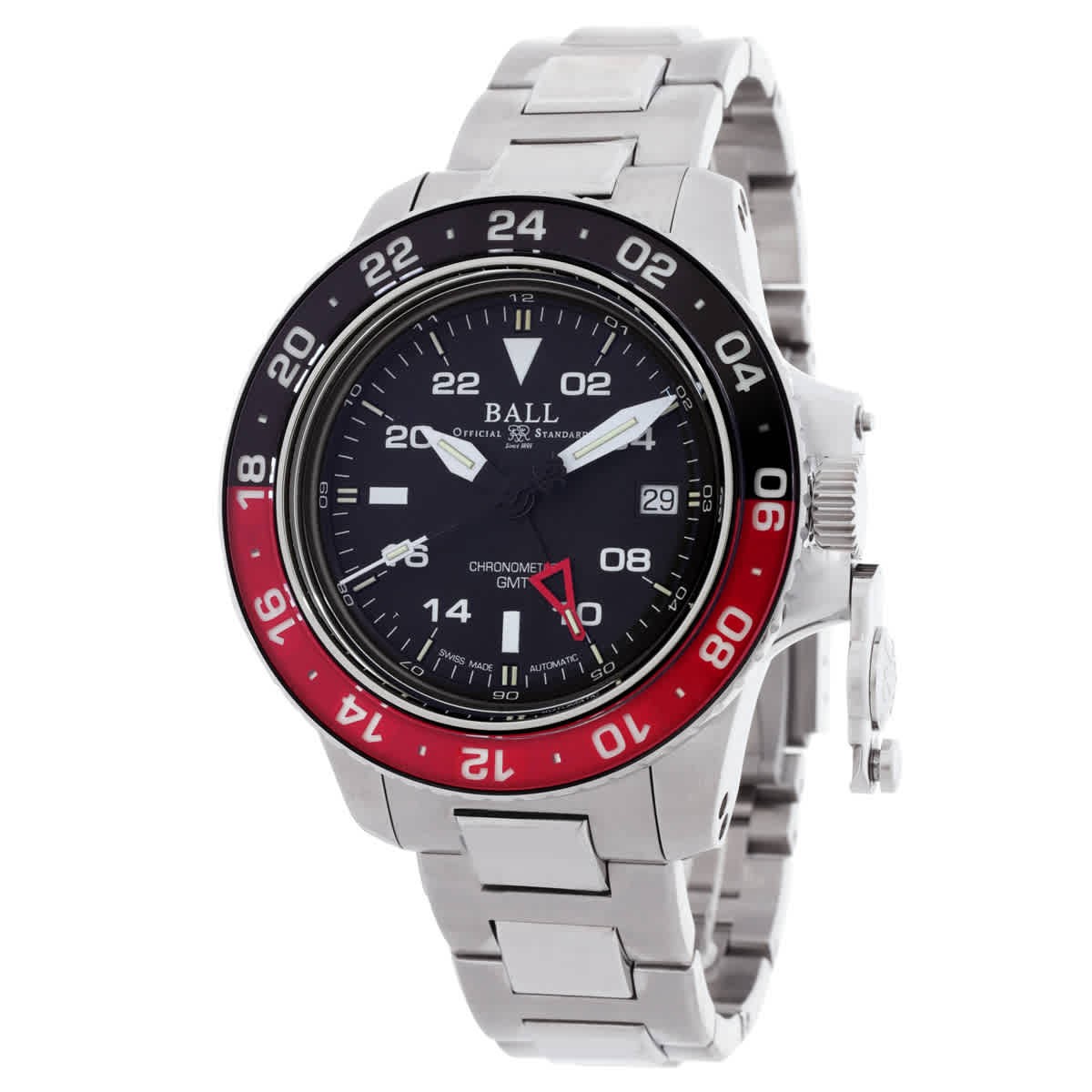 Ball Engineer Hydrocarbon AeroGMT II Automatic Black Dial Coke Bezel Men's Watch