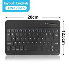 7 Inch Bluetooth Wireless Keyboard Rechargeable For Mobile Phones Tablet