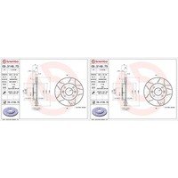2X Brembo MAX Sportbremsscheiben 238Mm Geschlitzt InnenbelÜFtet Vorne Passend Fü