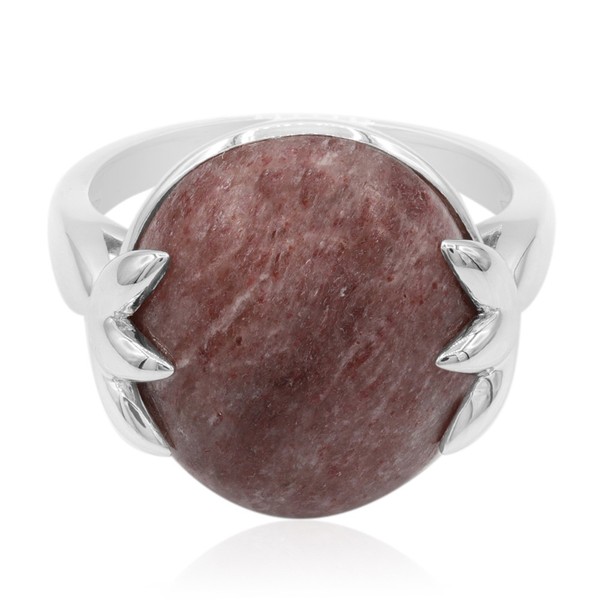 Cavill Thulit Ring 10,8Ct Sterling Silber Rosa Oval Damen Echtschmuck-image