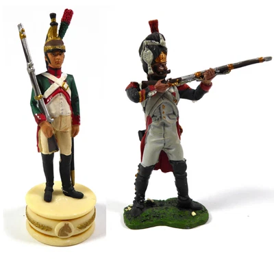 Lot de 2 Soldats de Plomb Empire Napoléon 1/32 60mm - LS35 - Photo 1/4