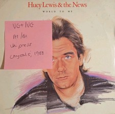 Huey Lewis The New World To Me Vinyl Record 7" VG+/VG HUEY12 1988
