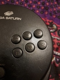 Sega Saturn 3D Wired Controller MK-80117 (Black, OEM) NO CABLE CLEANED