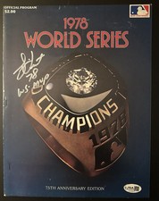 BUCKY DENT SIGNED W/ 78 W.S. MVP 1978 WORLD SERIES PROGRAM NY YANKEES JSA AUTH