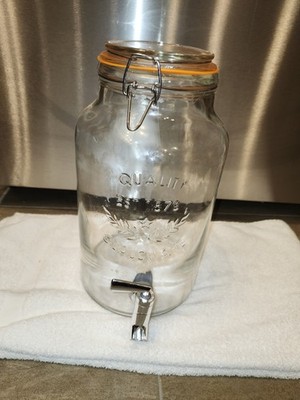 Glass Beverage Dispenser ''Quality Est. 1876 Glassware'' by Kilner   