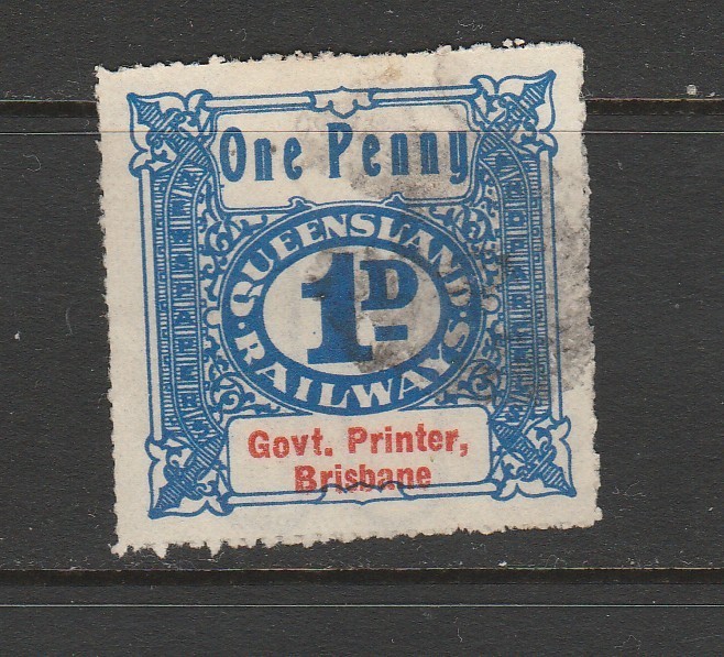 parcel stamps  Australia  Queensland Railways  Govt.Printer,Brisbane