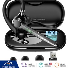 Lightweight Bluetooth Headset V5.4 with Hands-Free Calling  Long Battery Life