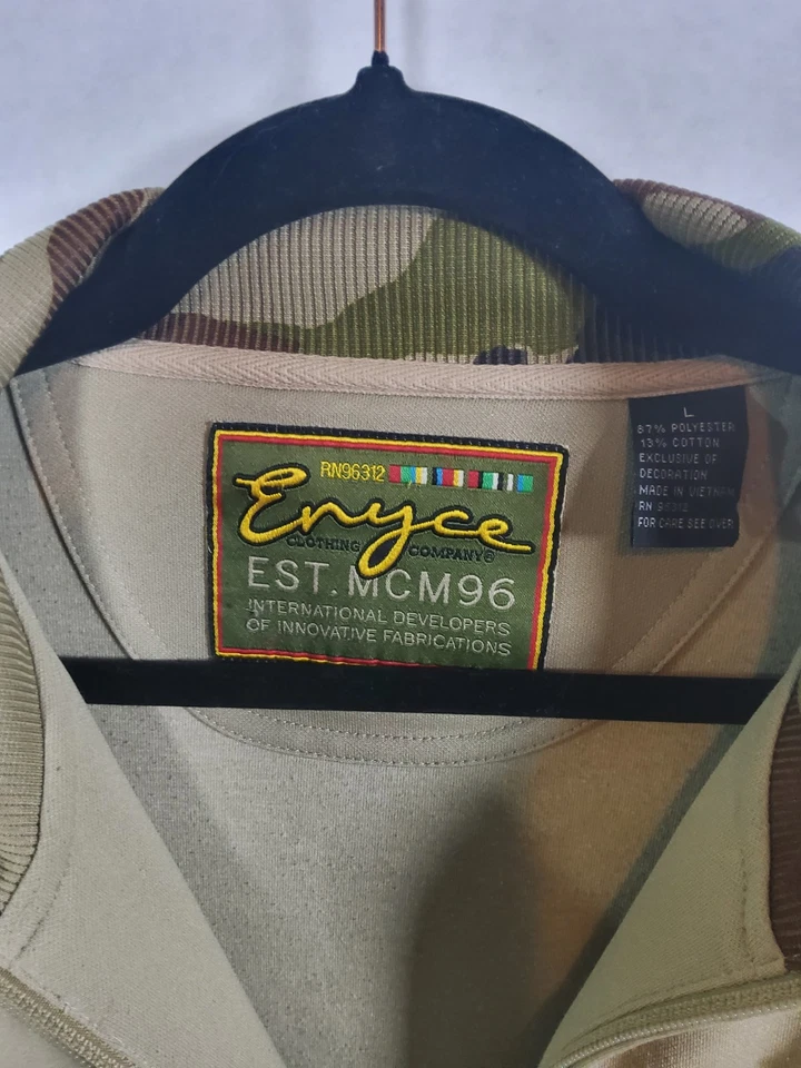 Vintage 90's ENYCE " Sean P.Diddy Combs" Brand Men's Full Zip Baige Camo... - Image 2 of 4