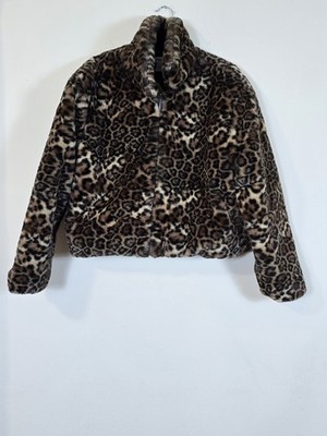 Women Leopard Fur Coat Super-cosy And Super Stylish SIZE XL